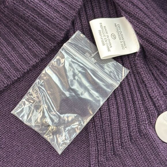 Ramy Brook Deep Purple Sweater with Stud Accents - Picture 5 of 9